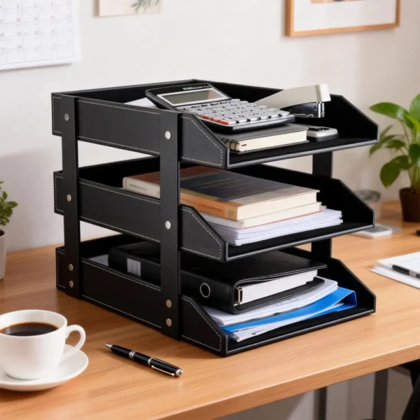vn-11134207-81ztc-mn3yig8euccm54.webp 3 Tier Premium Leather Document Tray